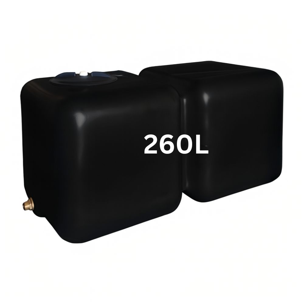 Drinking water storage tank HydroMoby AQUA S12, horizontal 260 L (black) |  |  |
