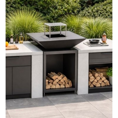 Steel Charcoal Grill Balkan Energy SQUARE 750 - Barbecue