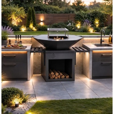Steel Charcoal Grill Balkan Energy SQUARE 920 - Barbecue