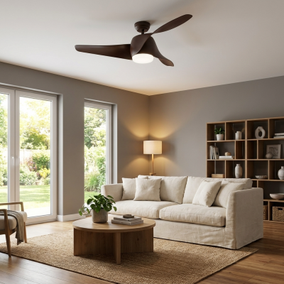 Ceiling fan with LED lighting and remote control Balkan Energy FANKVBR60G, Ф132, DC40W - Ceiling Fans