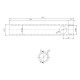 Tube for pellet stove igniter, Diameter 19mm, Length 162mm, Thread 3/8