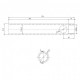 Tube for pellet stove igniter, Diameter 19mm, Length174mm, Thread 3/8