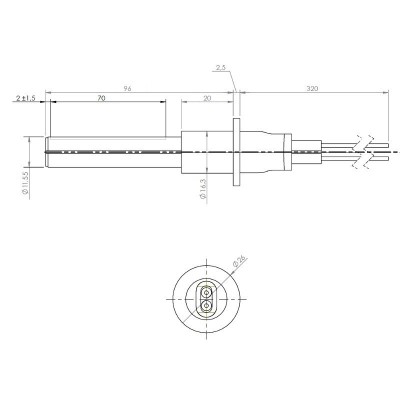 Ceramic Igniter / Heating element for pellet stove MCZ, RED and others, total length 107mm, 315W - Pellet Stove Parts