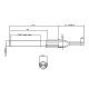 Ceramic Igniter / Heating element for pellet stove Aico Ravelli and others, total length 118mm, 280W | Igniters / Resistors for Pellet Stoves | Pellet Stove Parts |
