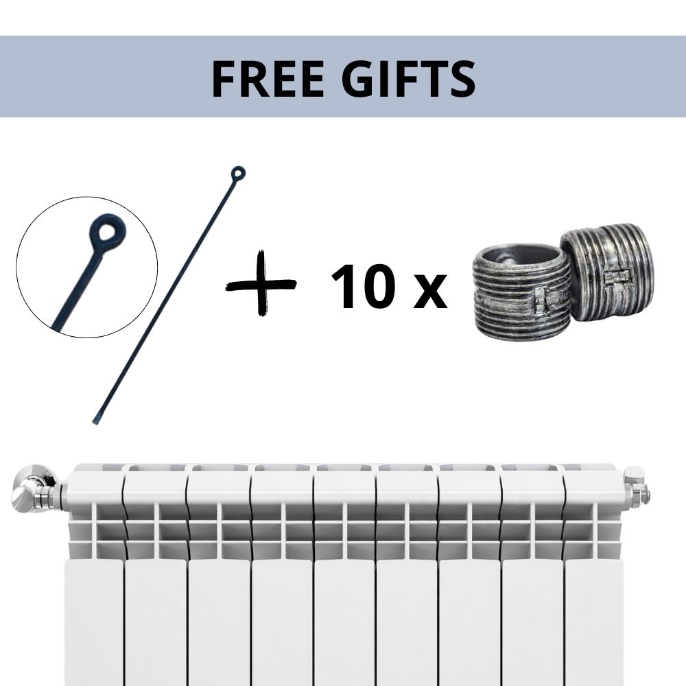 Complete Set of Aluminium Radiators Helyos Evo H500, 6 pcs x 10 sections | Aluminium Radiators | Radiators |