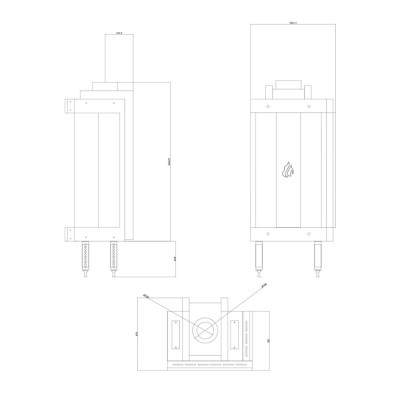 Gas fireplace Velmora Fire GAS STANDING CORNER, 3.9kW - 6.0kW - Gas fireplaces