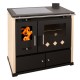 Wood cooker stove Prometey Perfect Practik Lux with ceramic hob, right flue, ivory, 9.5kW | Wood Burning Stoves With Oven | Wood Burning Stoves |