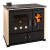 Wood cooker stove Prometey Perfect Practik Lux, ivory, left flue, 9.5kW