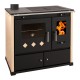 Wood cooker stove Prometey Perfect Practik Lux, ivory, left flue, 9.5kW | Wood Burning Stoves With Oven | Wood Burning Stoves |