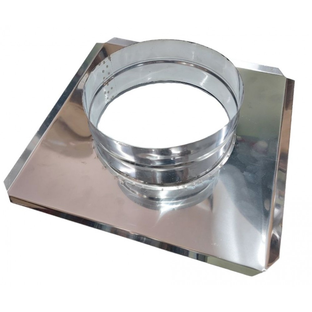 Stove pipe rosette, Stainless steel, Size Φ130 for flexible