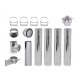 Flue kit for pellet stove, Stainless steel, Insulated, Ø100 (inner diameter), 5.7m