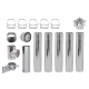 Flue kit for pellet stove, Stainless steel, Insulated, Ø100 (inner diameter), 6.7m