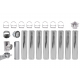 Flue kit for pellet stove, Stainless steel, Insulated, Ø100 (inner diameter), 9.7m