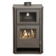 Wood burning stove with back boiler and oven Balkan Energy Suzana Ceramic, 11.6kW - 13.43kW | Wood Burning Stoves With Oven | Stoves |
