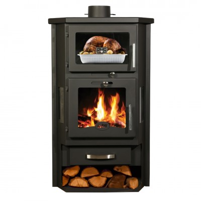 Wood burning stove with back boiler and oven Horvat Feniks RNE 26 kW - Special Offers