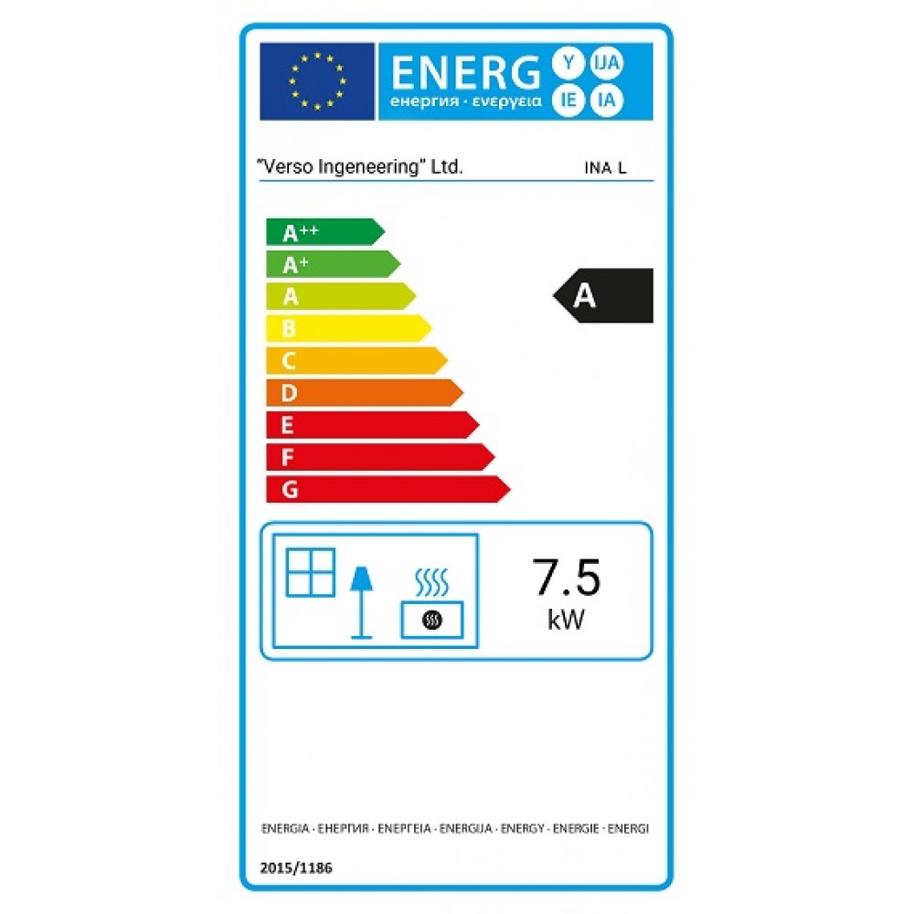 Wood burning stove Verso Ina L, 7.5kW | Wood Burning Stoves | Stoves |