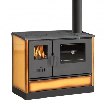 Wood cooker stove with cast iron top Balkan Energy 4020 Cappuccino 7.9kW - Balkan Energy