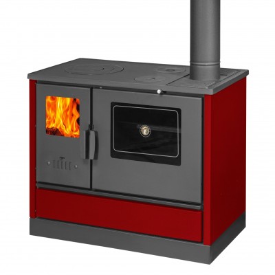 Wood cooker stove with cast iron top Balkan Energy 4020 Bordeaux 7.9kW - Balkan Energy