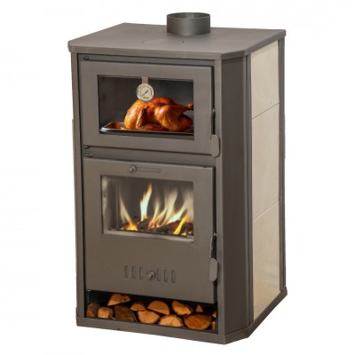 Wood burning stove with back boiler and oven Balkan Energy Suzana Ceramic, 11.6kW - 17.5kW - Special Offers