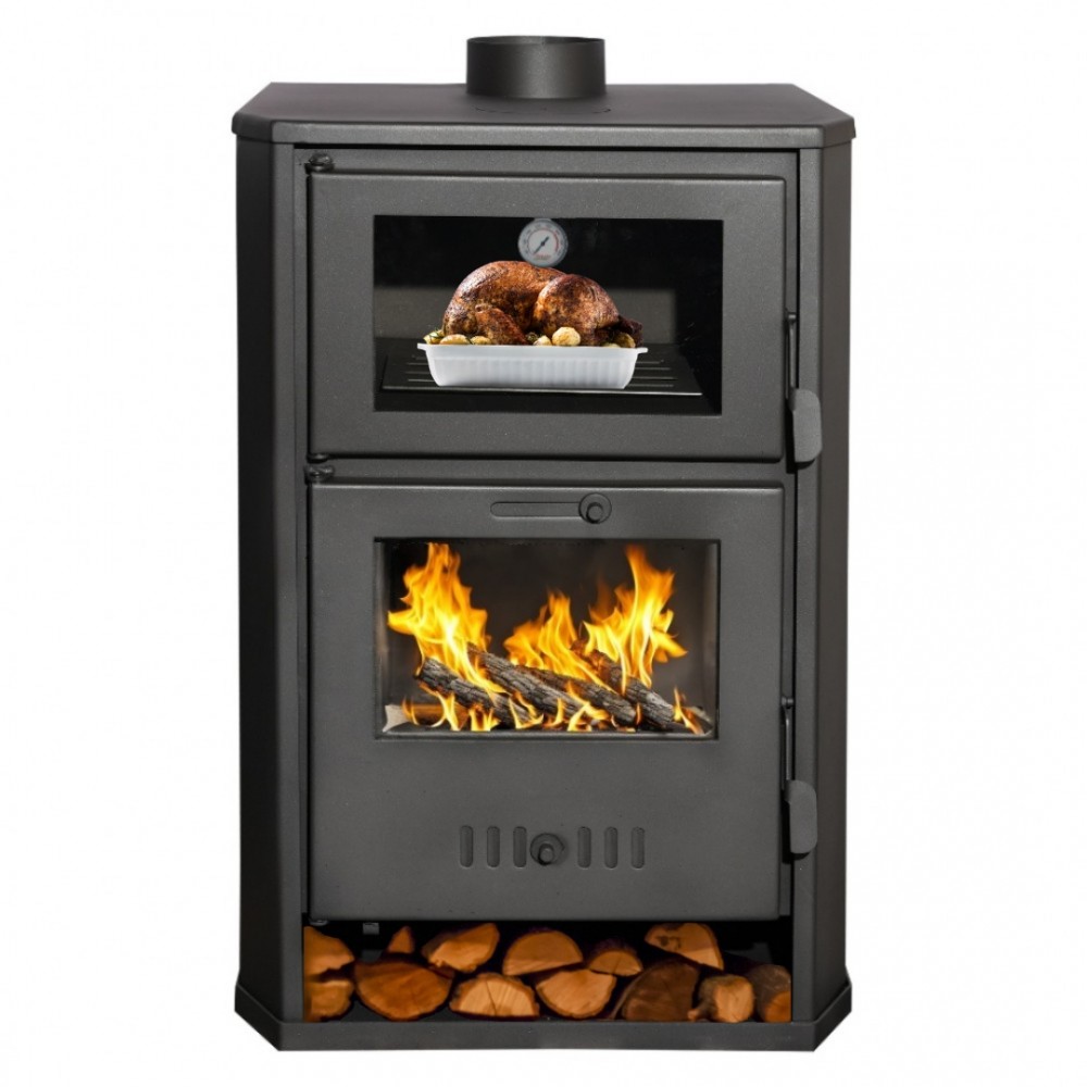 Wood burning stove with back boiler and oven Balkan Energy Suzana, 11.6kW - 13.43kW | Wood Burning Stoves With Oven | Stoves |
