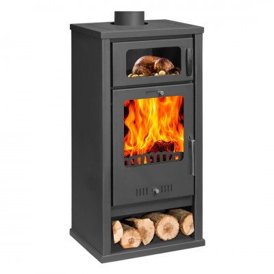 Wood burning stove with oven Balkan Energy Troy 7.8kW - Balkan Energy