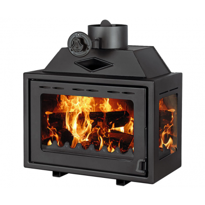 Wood Burning Fireplace Prity O, 10kw, Right - Fireplaces