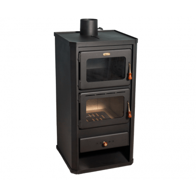 Wood burning stove with oven Prity FM 12.1kW, Log - Prity