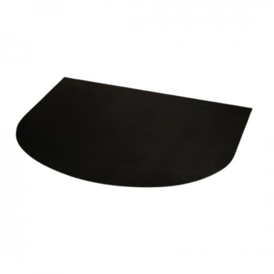 Wood Stove Floor Plate Oval, Black steel 2mm, Size 98x98cm - Stove Accessories