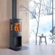 Wood Stove Hearth Pad Oval, Black steel 2mm, Size 98x98cm | Stove Accessories |  |