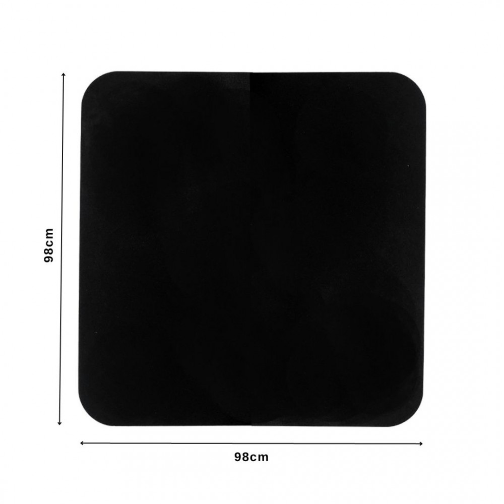 Wood Stove Hearth Pad, Black steel 2mm, Size 98x98cm | Stove Accessories |  |