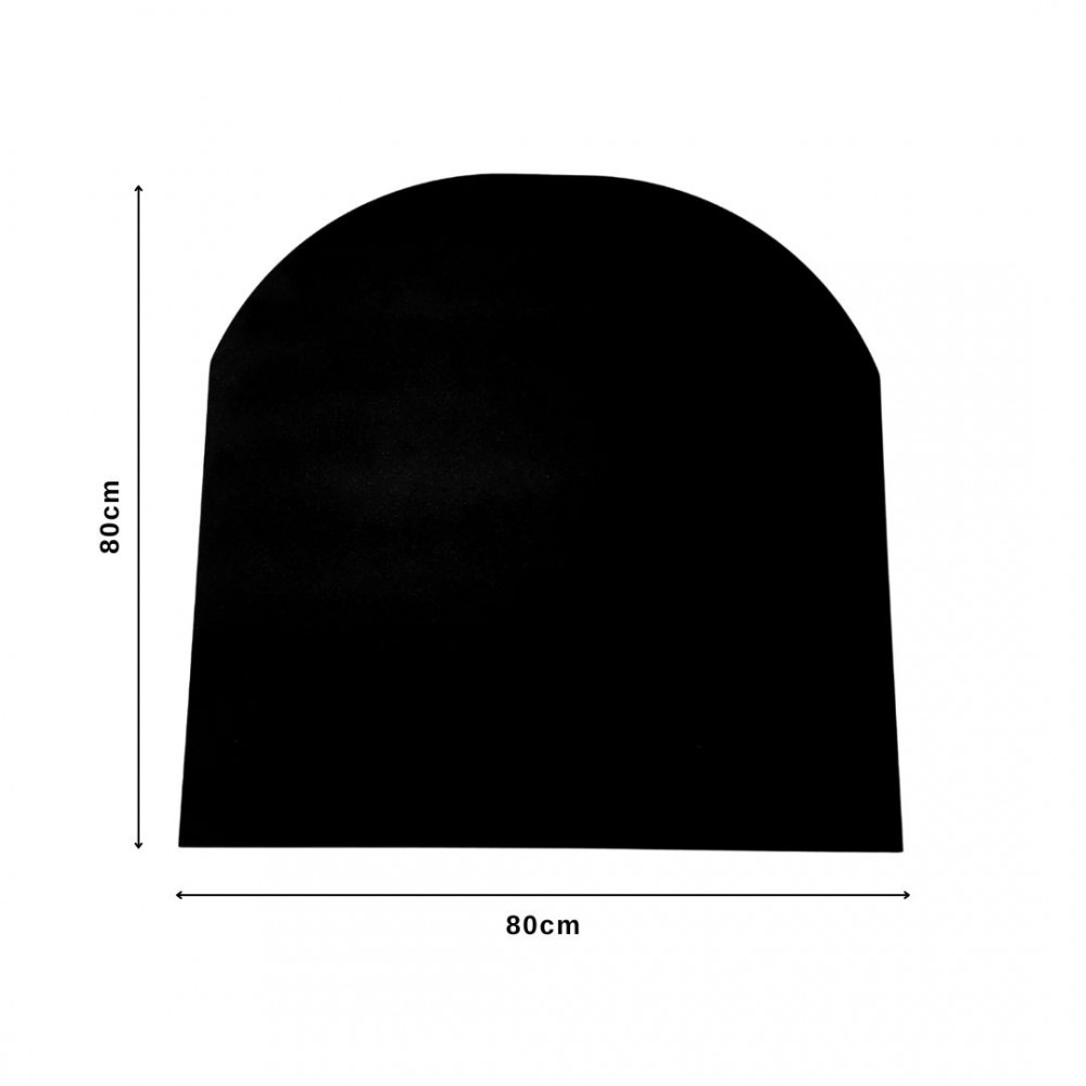 Wood Stove Hearth Pad Oval, Black steel 2mm, Size 80x80cm | Stove Accessories |  |