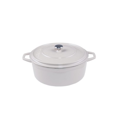 Cast iron deep pot Hosse, Ivory, Ф12 - Hosse
