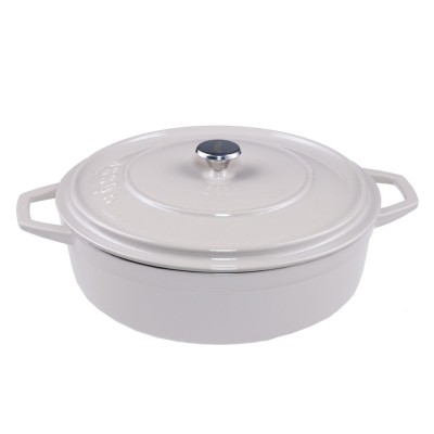 Cast iron shallow pot Hosse, Ivory, Ф28 - Hosse