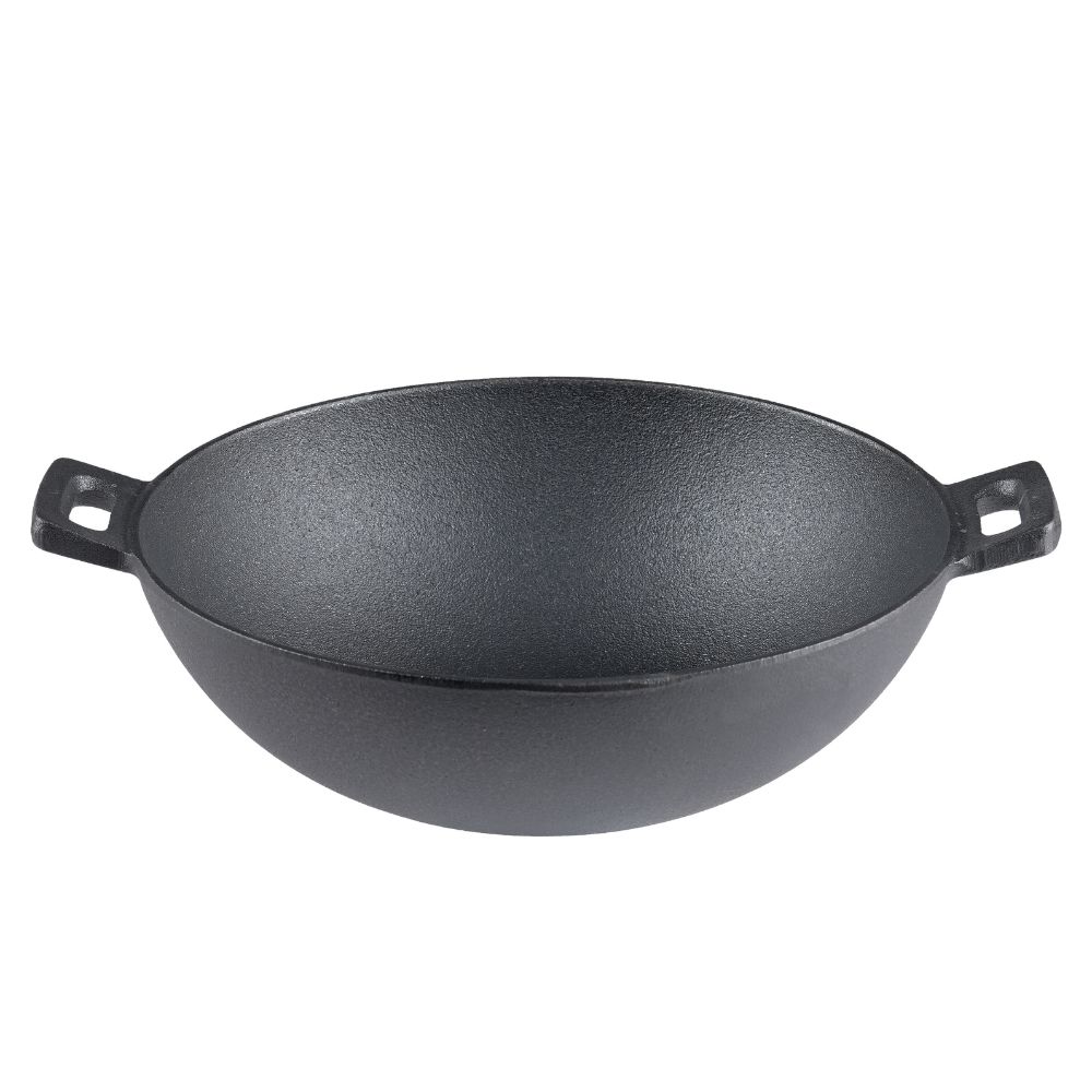 Cast iron wok pan, F24 | Flat cast iron pan | Cast iron pan |