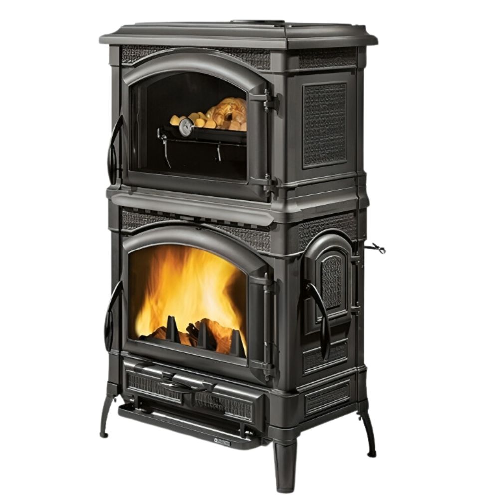 Italian cast iron wood burning stove with oven La Nordica Isotta Forno EVO, 9.7kW | Italian wood burning stoves and fireplaces |  |