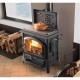 Italian cast iron wood burning stove La Nordica Isetta con cerchi EVO 4.0 with cooktop, 7.3kW |  |  |