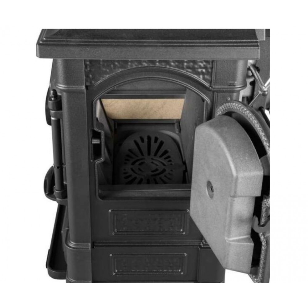 Italian cast iron wood burning stove La Nordica Isetta con cerchi EVO 4.0 with cooktop, 7.3kW |  |  |