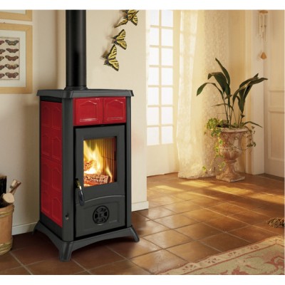 Italian wood burning stove La Nordica Gemma Red, 6kW - La Nordica