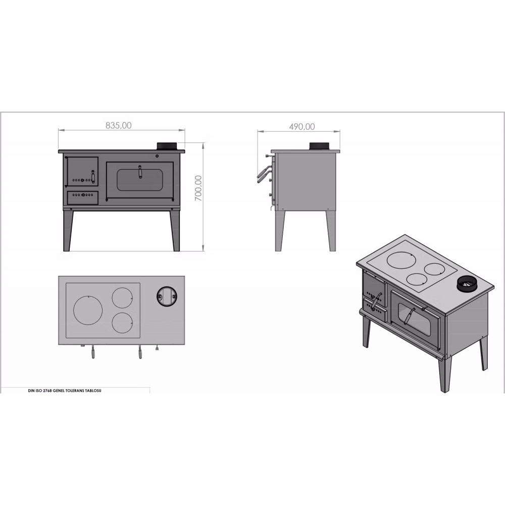 Wood cooker stove Balkan Energy 4014, 7.9kW | Wood Cooker Stoves |  |