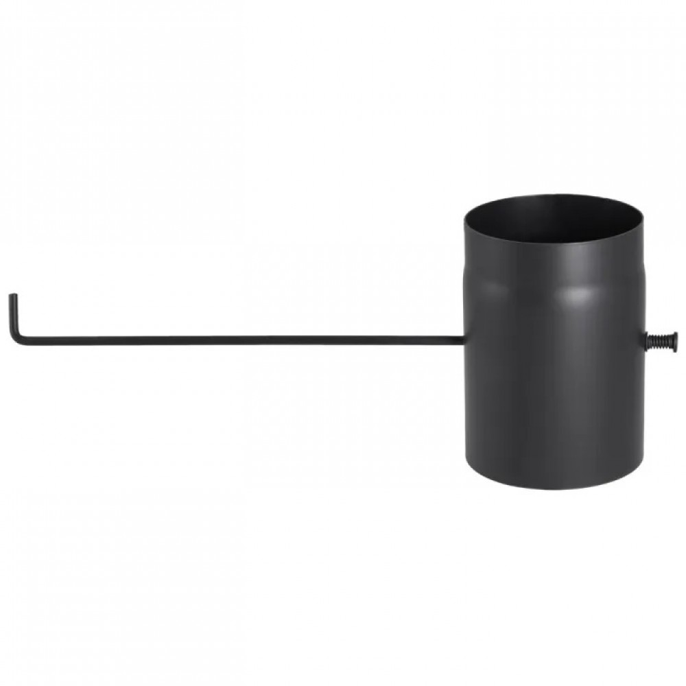 Black steel flue pipe PARKANEX with damper, Straight, Length 0.25m, Ø180, Thickness 2 mm | Stove pipes | Chimney |