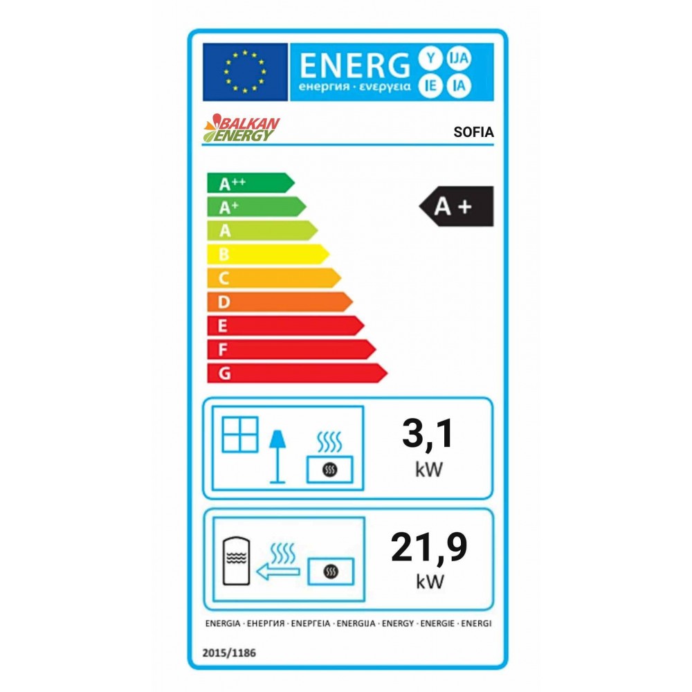 Pellet stove with back boiler Balkan Energy Sofia Anthracite, 25kW | Pellet Stoves With Back Boiler | Pellet Stoves |