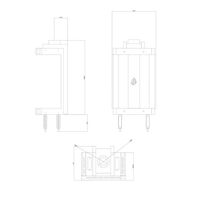 Gas fireplace Velmora Fire GAS STANDING PANORAMA, 3.9kW - 6.0kW - Gas fireplaces