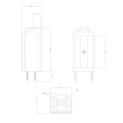 Gas fireplace Velmora Fire GAS STANDING STRAIGHT, 3.9kW - 6.0kW - Gas fireplaces