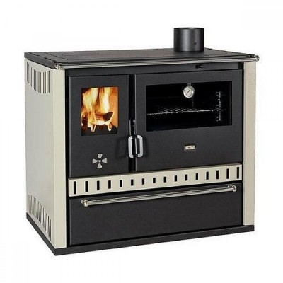 Wood burning cooker Prity GT Ivory, with drawer, 15 kW - Prity