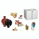 Hydraulic kit for open type central heating system