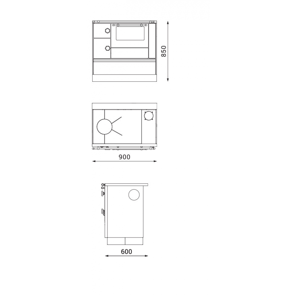 Wood cooker stove Alfa Plam Alfa 90 HET, 14.39kW | Wood Cooker Stoves |  |