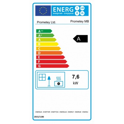Wood burning stove Prometey “Metal top”, 7.6kW - Prometey