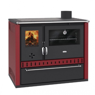 Wood burning cooker Prity GT Red, with drawer, 15 kW - Product Comparison