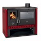 Wood burning cooker Prity GT Red, with stainless steel oven, 15 kW | Cookers | Wood |