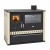 Wood cooker stove Prity GT, with stainless steel oven and drawer, 15 kW